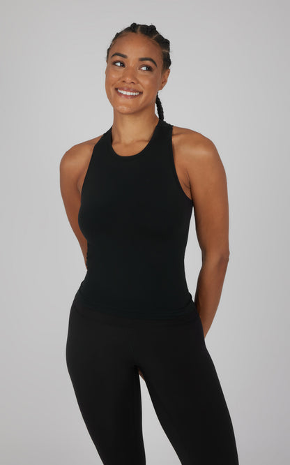 90 Degree by Reflex 2 PK Seamless Racerback Tank Top with Built in Bra