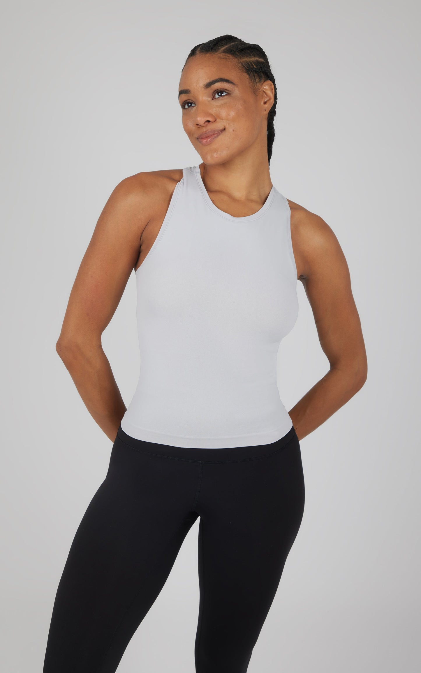 90 Degree by Reflex 2 PK Seamless Racerback Tank Top with Built in Bra