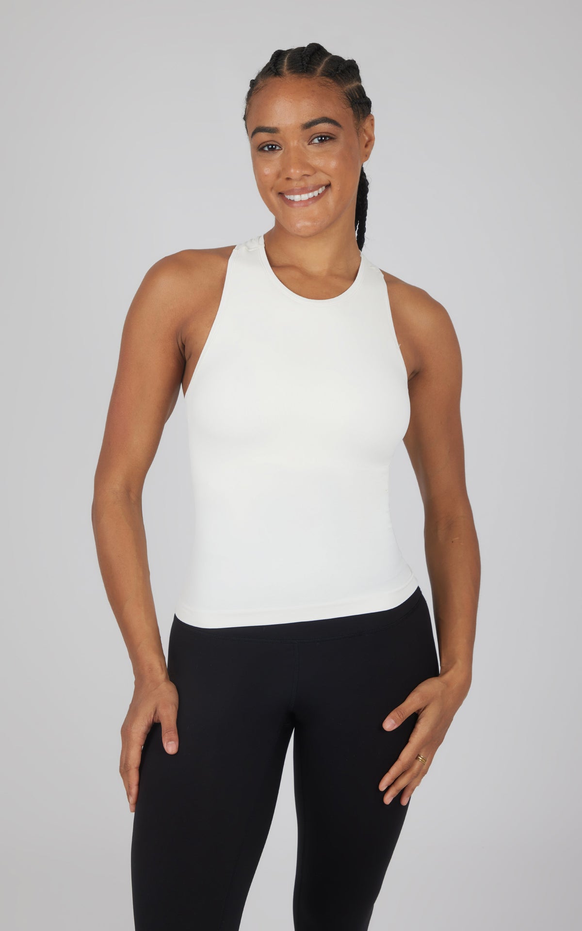 90 Degree by Reflex 2 PK Seamless Racerback Tank Top with Built in Bra