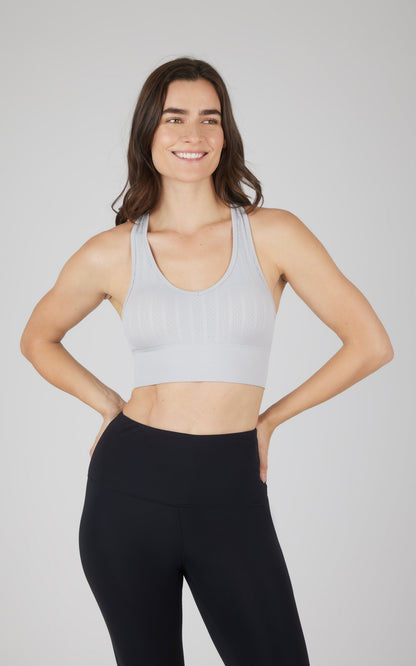 90 Degree by Reflex 2 PK Seamless Cable Knit Racerback Bra Top