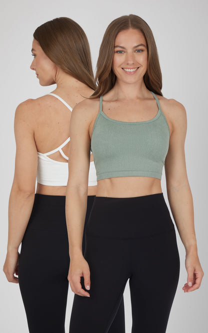 90 Degree by Reflex 2 PK Ribbed Seamless Rosaline Bra
