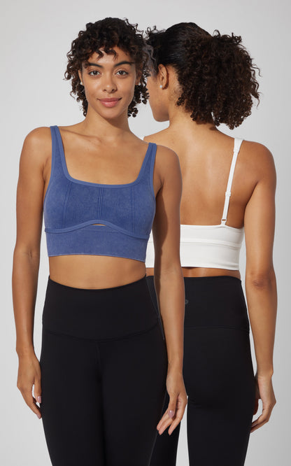 90 Degree by Reflex 2 PK Stonewash Ribbed Seamless Bra