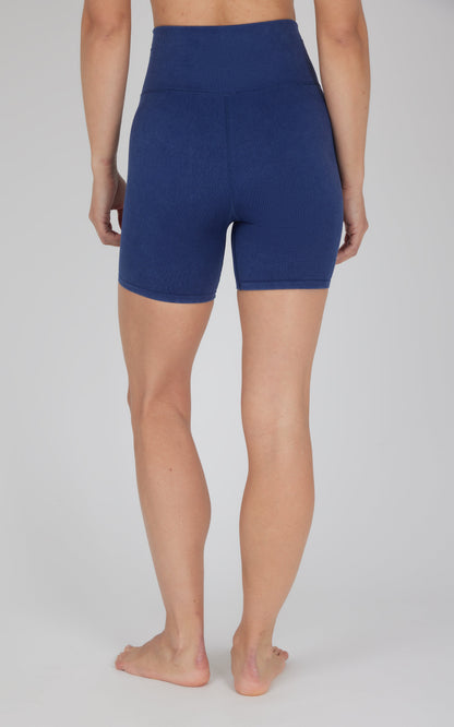 90 Degree by Reflex 2 PK Stonewash Ribbed Textured 5" Inseam Seamless Short