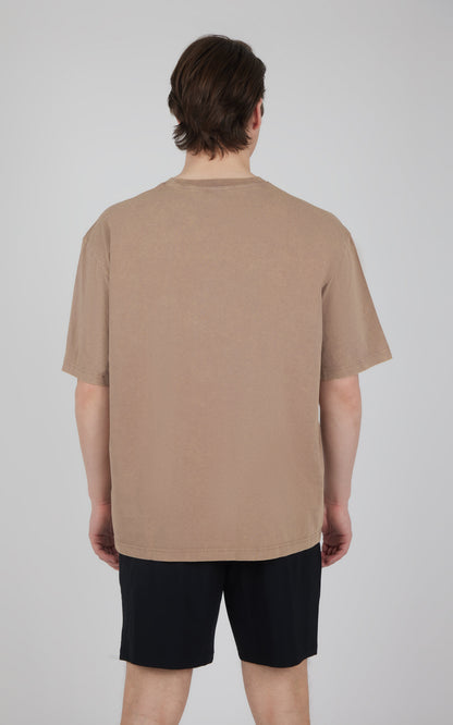90 Degree by Reflex Men's Acid Wash Oversized Boxy Crew Neck Tee