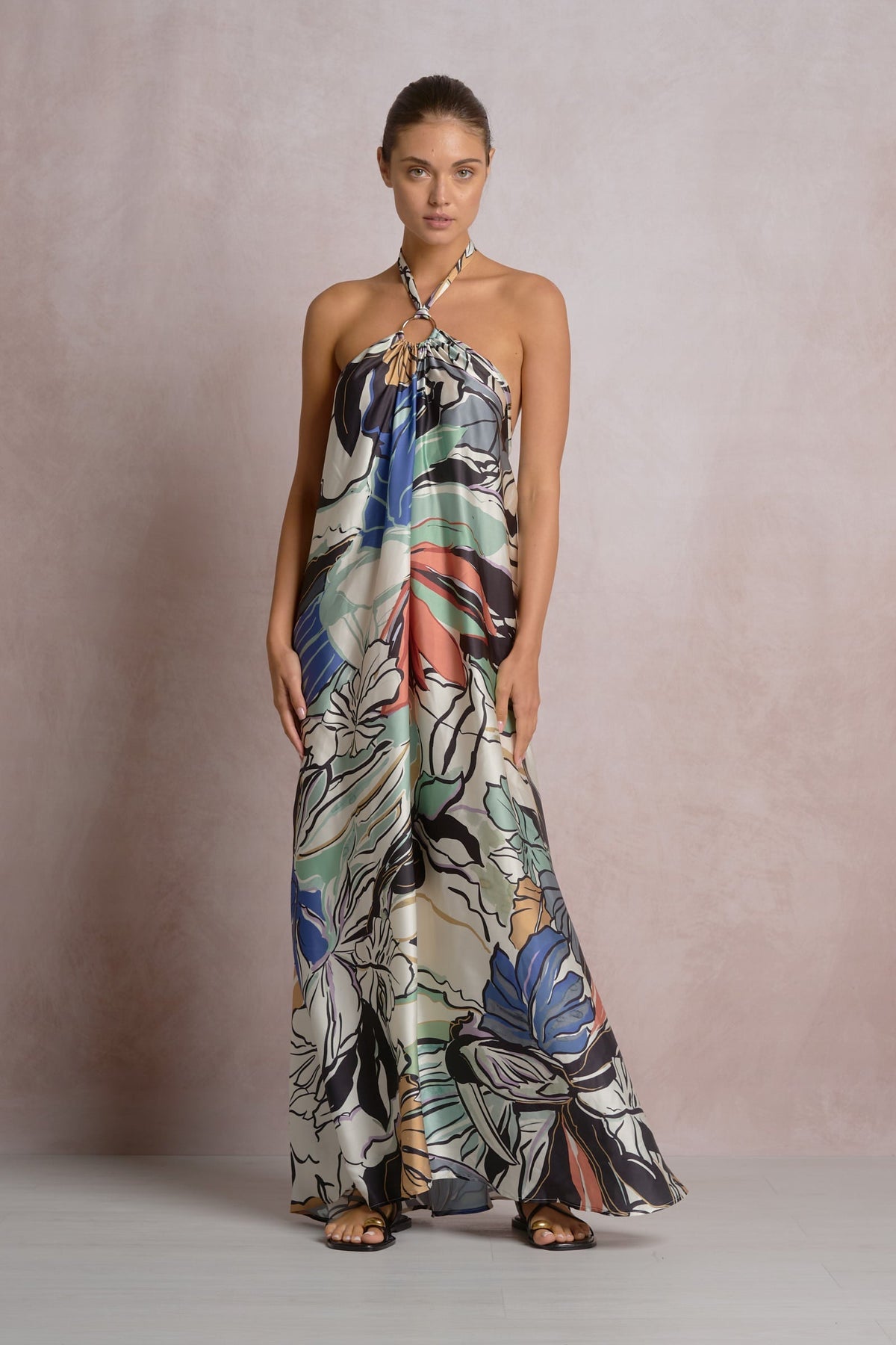 Botanical Halter Dress