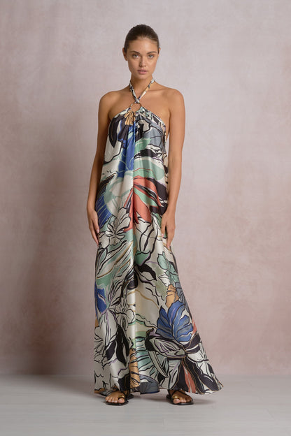 Botanical Halter Dress