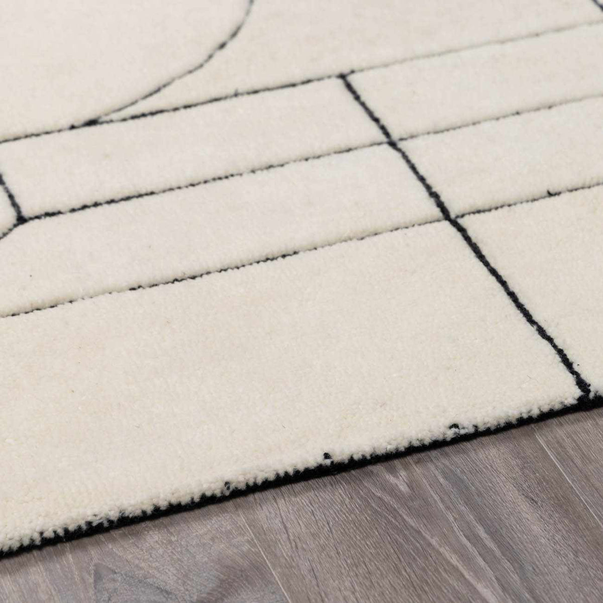 Fusao Rose Cream Area Rug