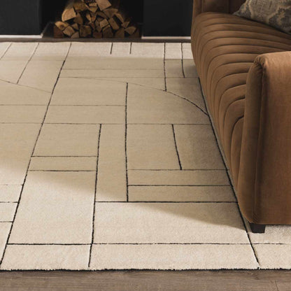 Fusao Rose Cream Area Rug