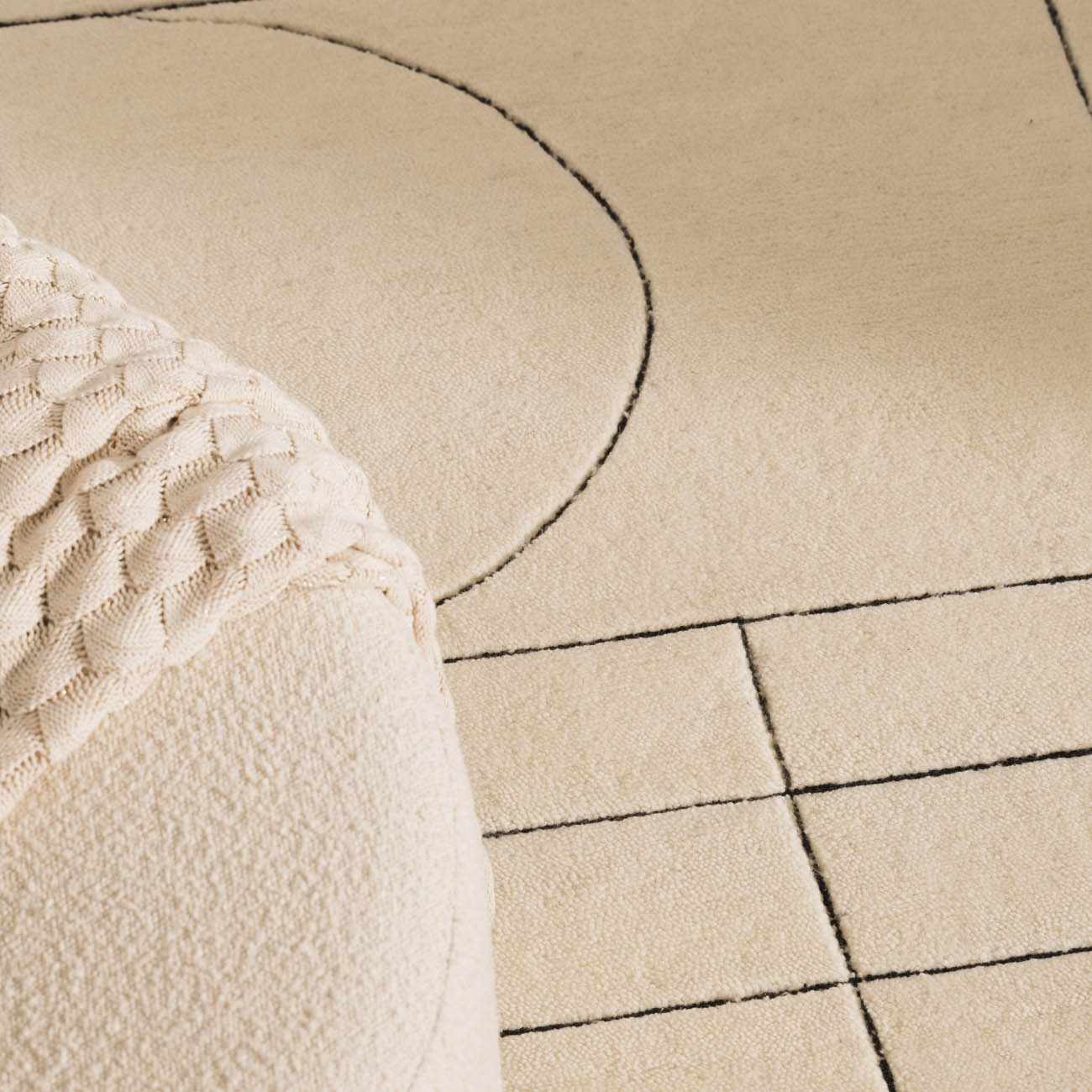 Fusao Rose Cream Area Rug