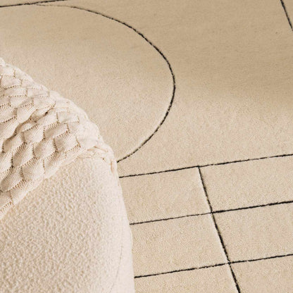 Fusao Rose Cream Area Rug