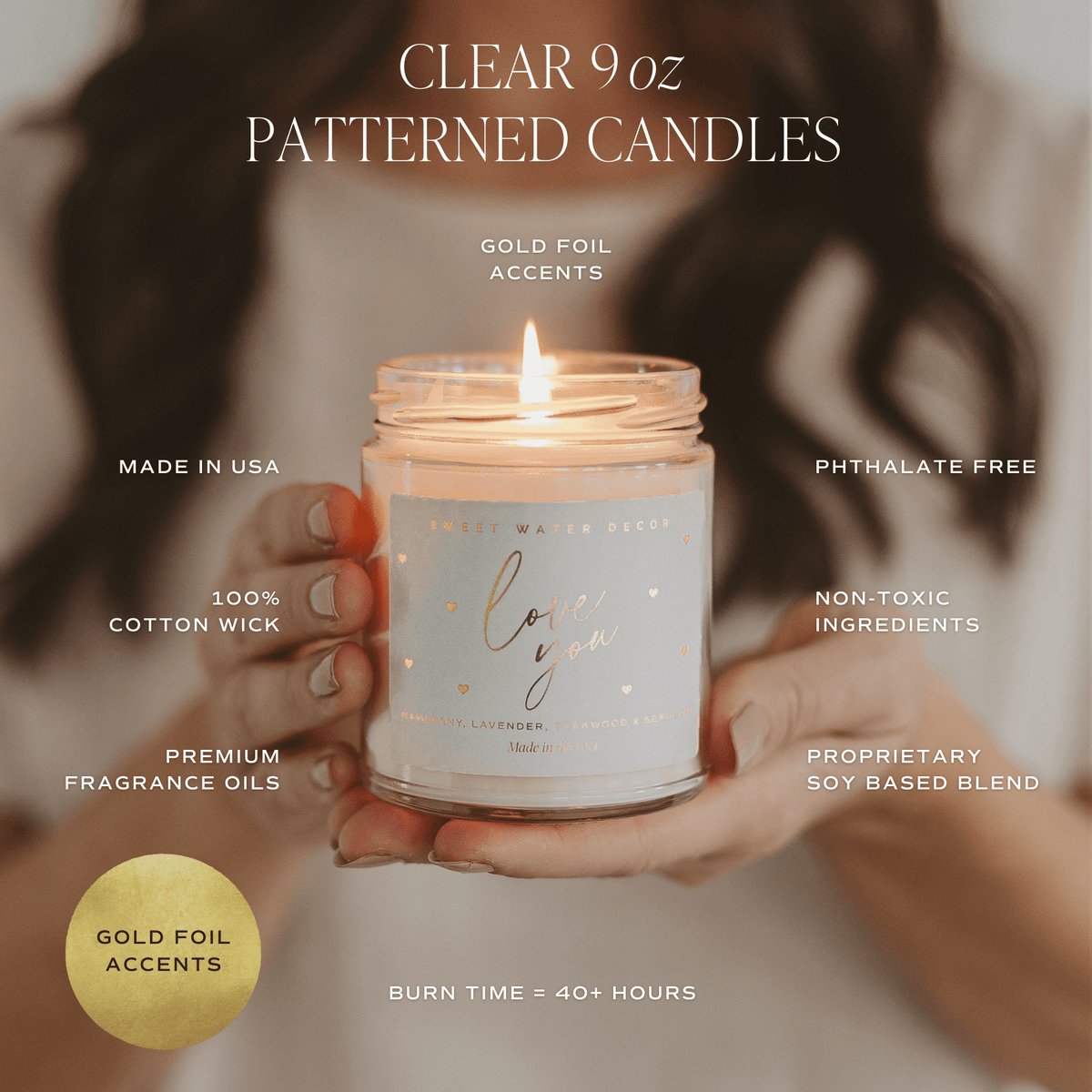Forever and Always Soy Candle - Clear Jar - 9 oz