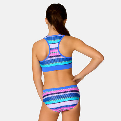 Girls' Marina Stripe Rash Guard and Bikini Swim Set