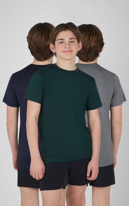 90 Degree by Reflex Boys 3 PK Mesh Performance Tee