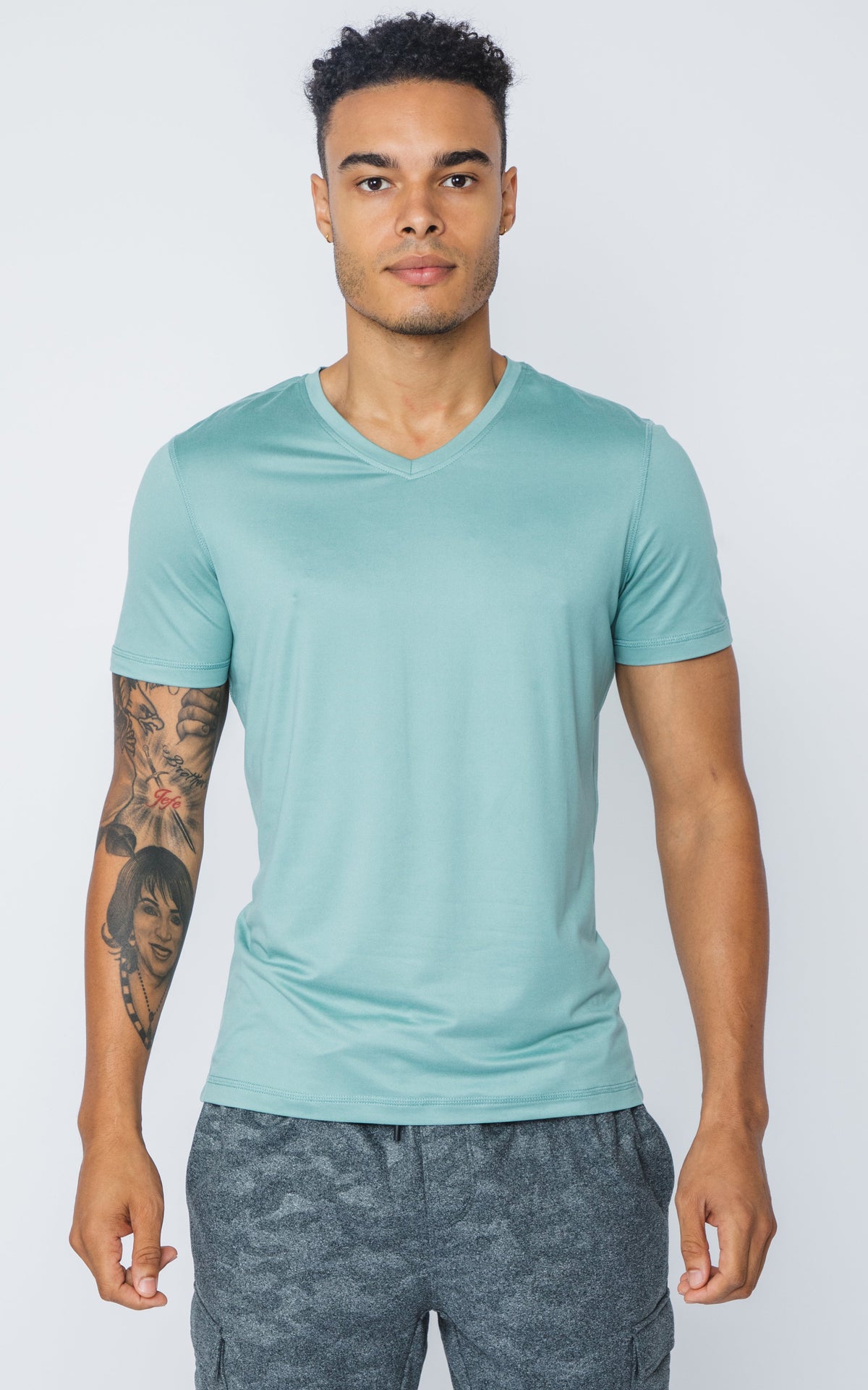 90 Degree by Reflex Men's V-Neck Short Sleeve Shirt