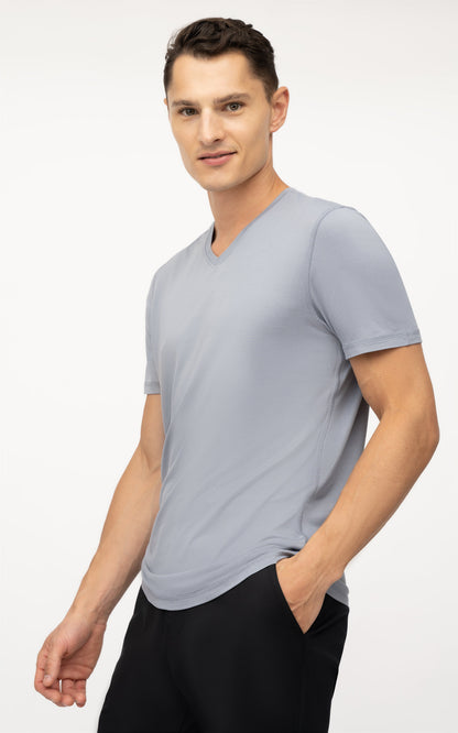 90 Degree by Reflex Men's V-Neck Short Sleeve Shirt
