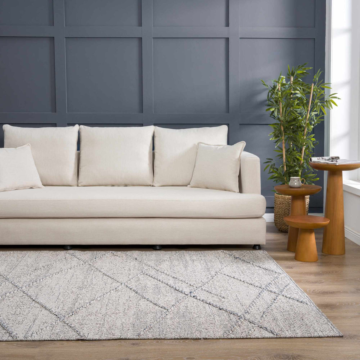 Baqer Taupe & Gray Textured Performance Outdoor Rug - Clearance