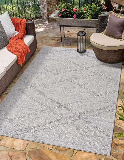 Baqer Taupe & Gray Textured Performance Outdoor Rug - Clearance