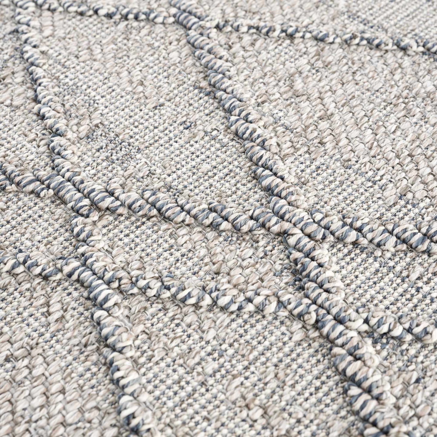 Baqer Taupe & Gray Textured Performance Outdoor Rug - Clearance