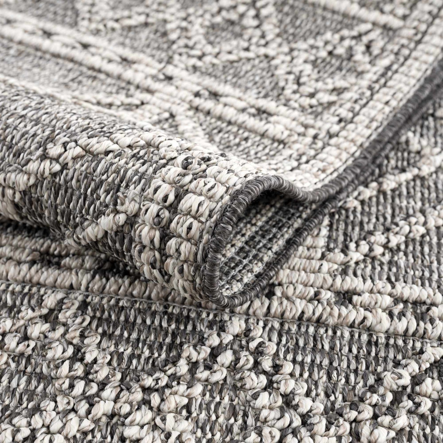 Diah Black & Bone Outdoor Area Rug - Clearance