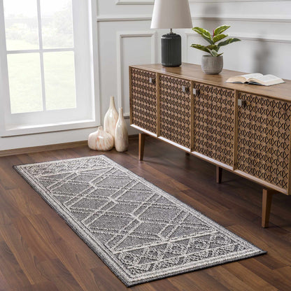 Diah Black & Bone Outdoor Area Rug - Clearance