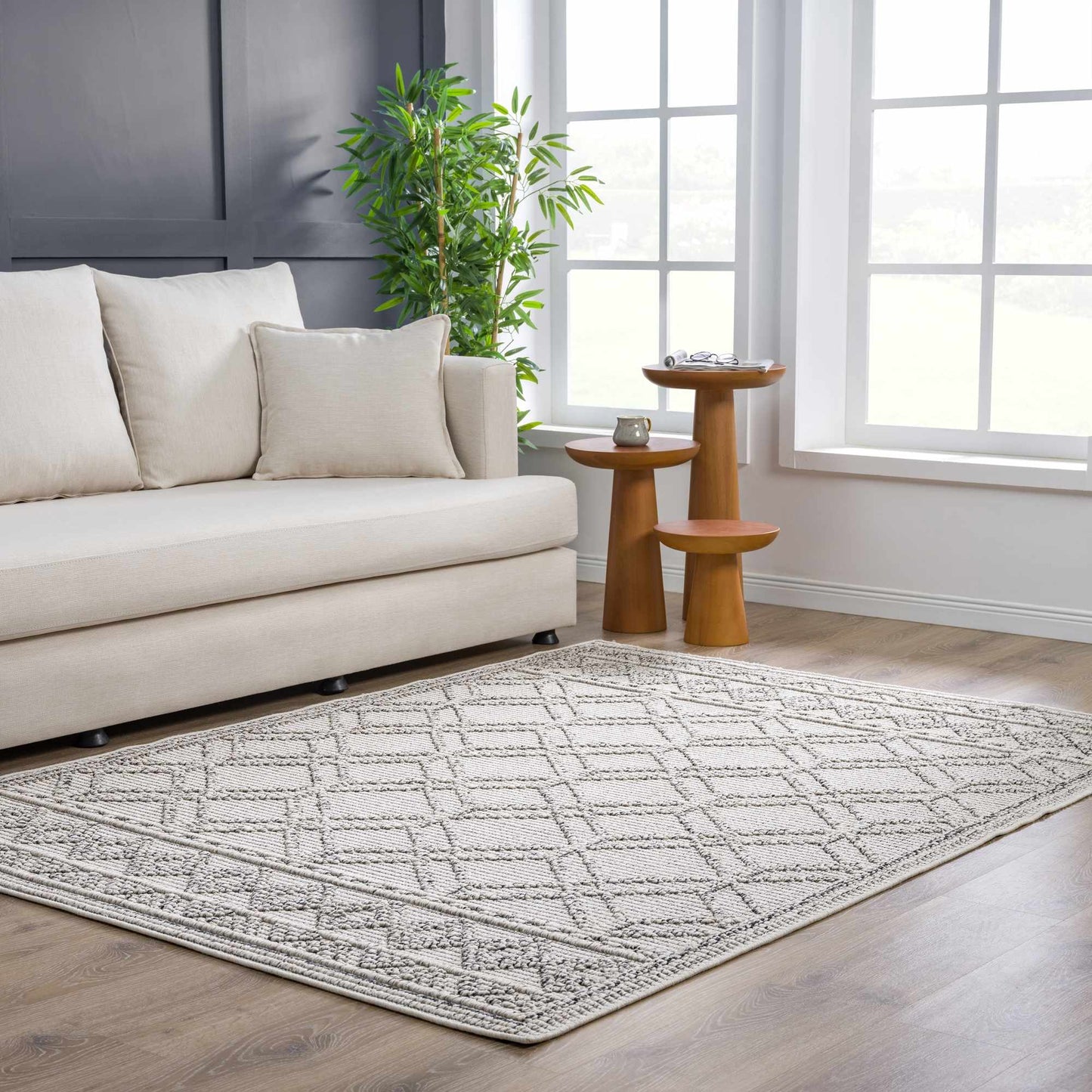Diah Bone Outdoor Area Rug - Clearance