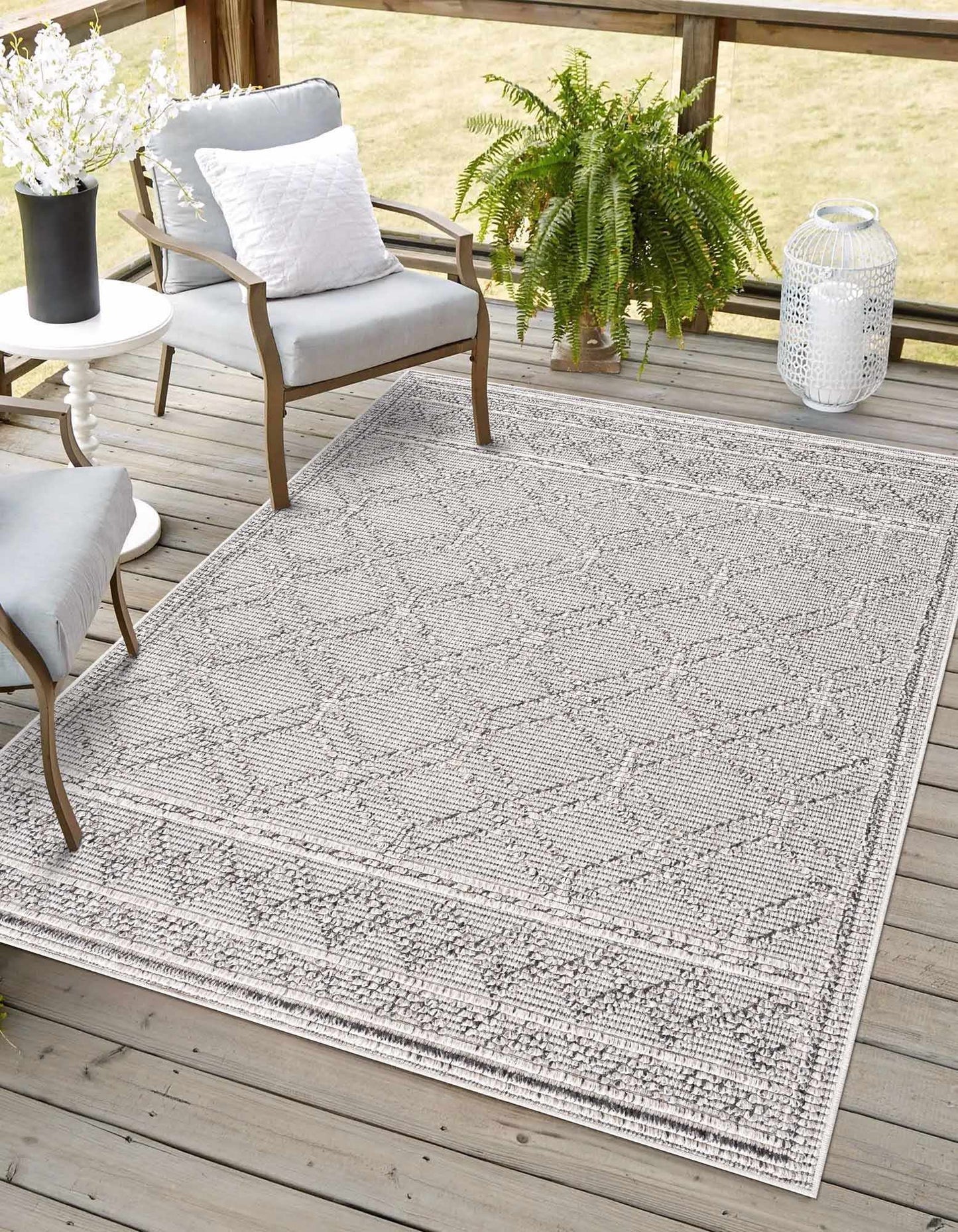 Diah Bone Outdoor Area Rug - Clearance