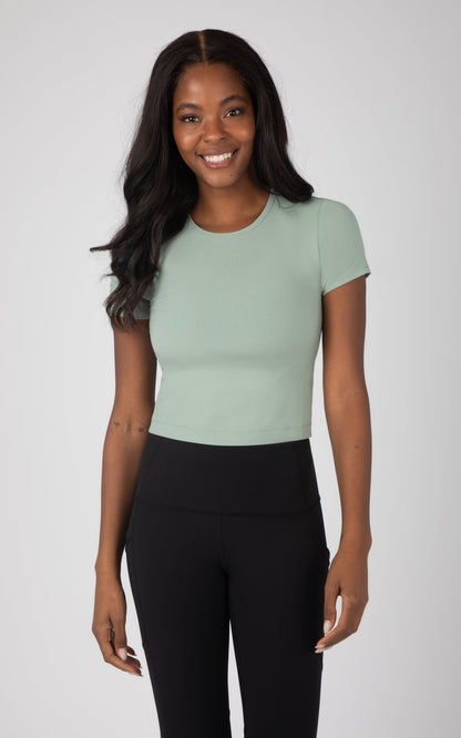 90 Degree by Reflex 2 PK Heavenly Rib Short Sleeve Shirt