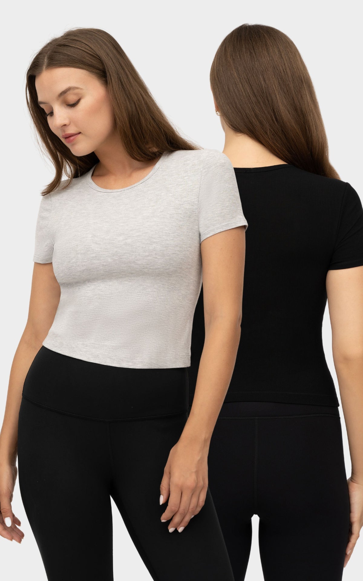 90 Degree by Reflex 2 PK Heavenly Rib Short Sleeve Shirt