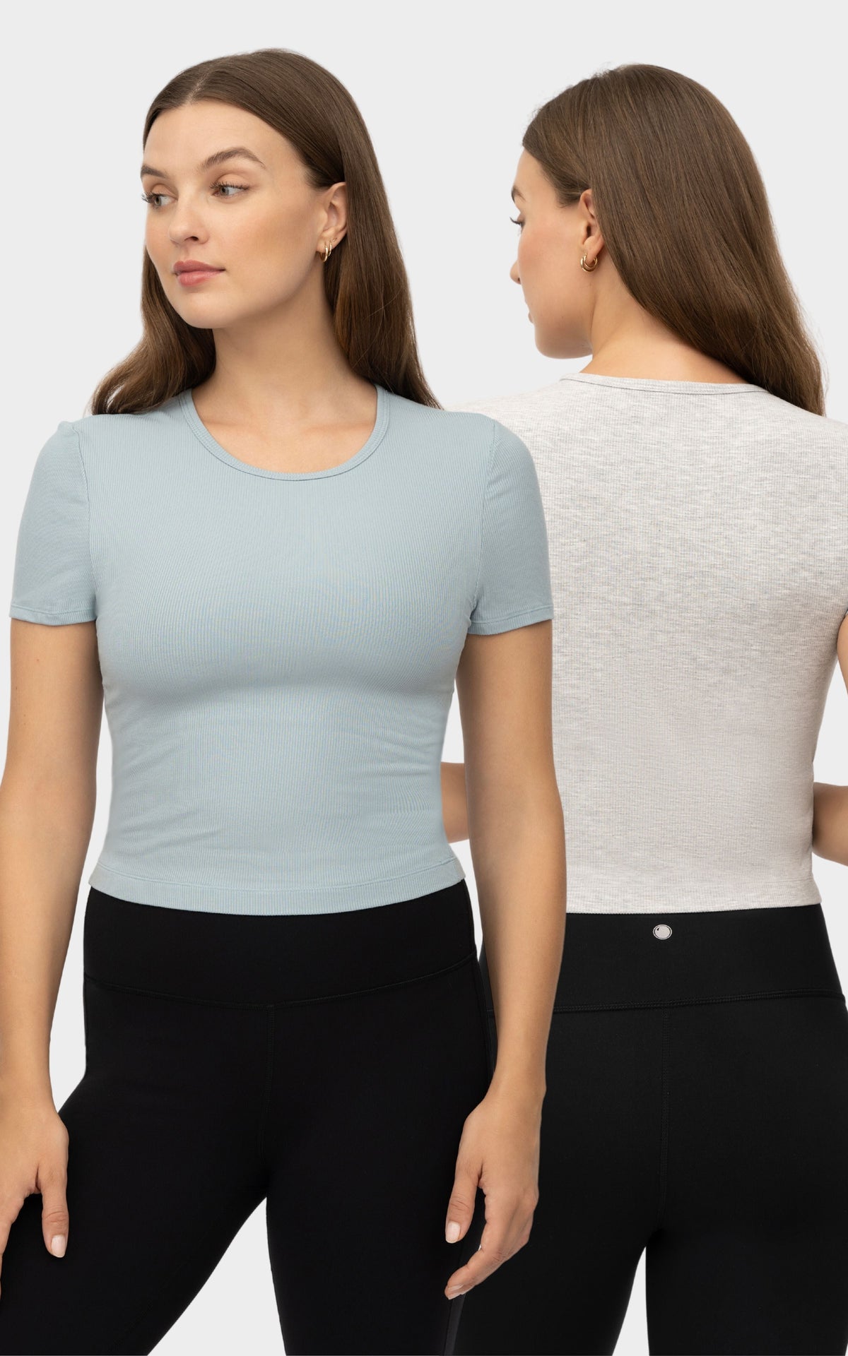 90 Degree by Reflex 2 PK Heavenly Rib Short Sleeve Shirt