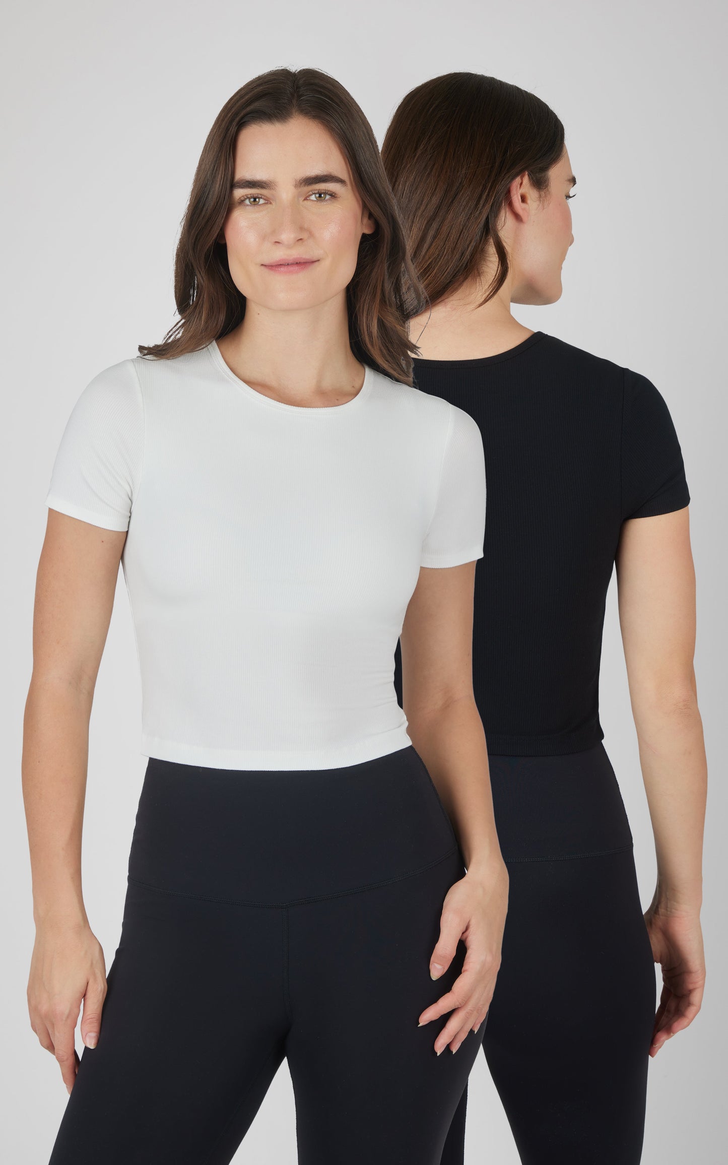 90 Degree by Reflex 2 PK Heavenly Rib Short Sleeve Shirt