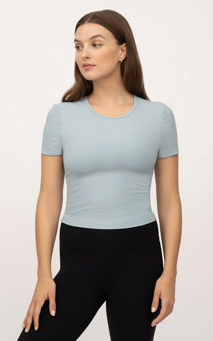 90 Degree by Reflex 2 PK Heavenly Rib Short Sleeve Shirt