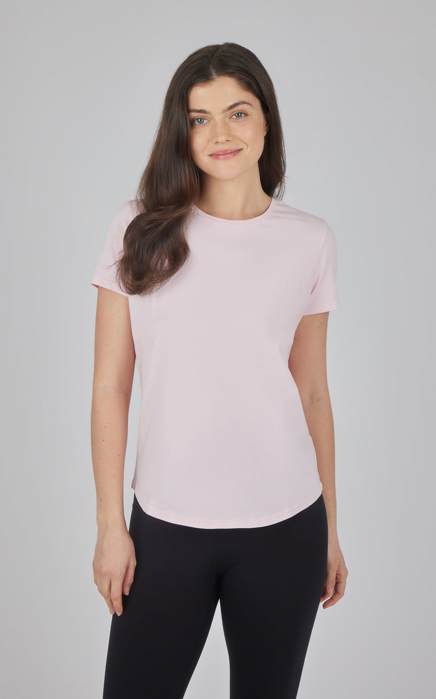 90 Degree by Reflex Cotton Jersey Brenna Acid Wash Crew Neck Tee