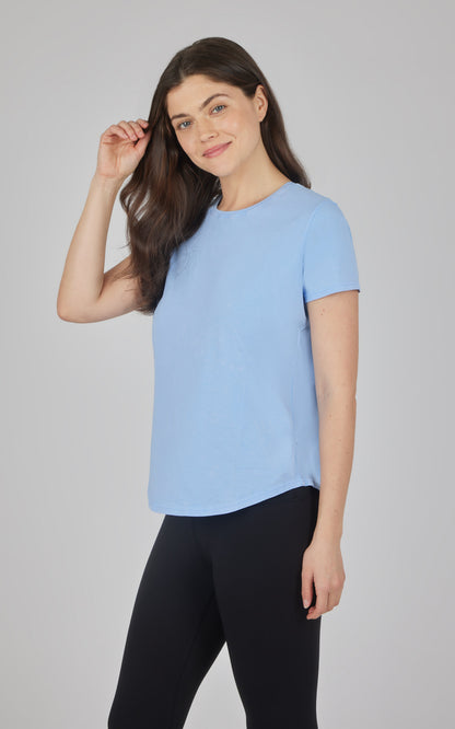 90 Degree by Reflex Cotton Jersey Brenna Acid Wash Crew Neck Tee