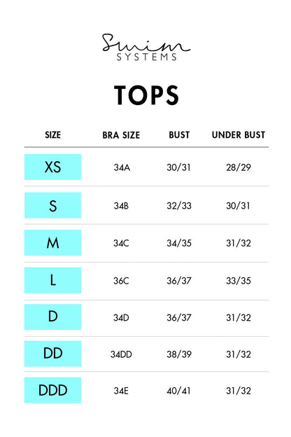 Swim Systems Sylvia Bralette Bikini Top - Aqua Haze Rib