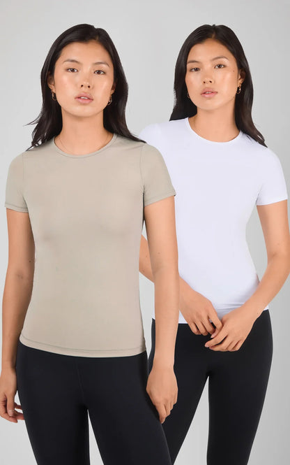 90 Degree by Reflex 2 Pk Air Cloud Jersey Short Sleeve Shirt