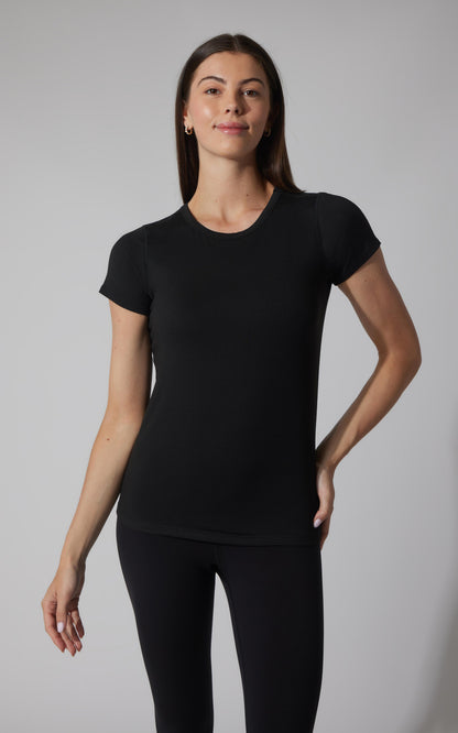 90 Degree by Reflex 2 PK Cationic Jersey Full Length Crew Neck Short Sleeve Tee