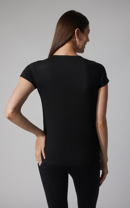 90 Degree by Reflex 2 PK Cationic Jersey Full Length Crew Neck Short Sleeve Tee