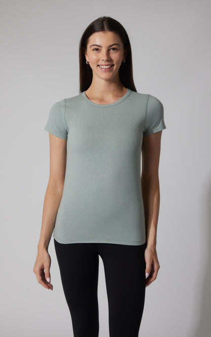 90 Degree by Reflex 2 PK Cationic Jersey Full Length Crew Neck Short Sleeve Tee