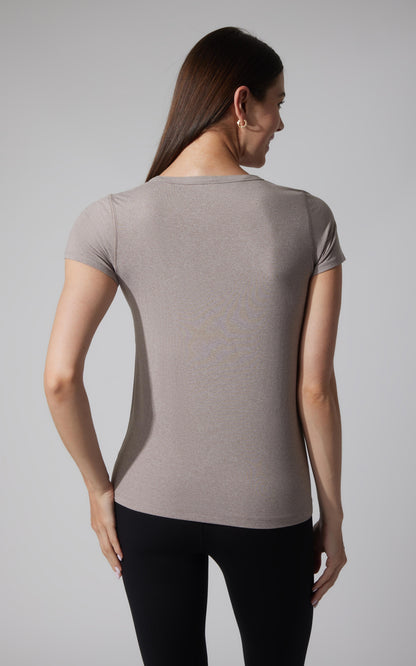 90 Degree by Reflex 2 PK Cationic Jersey Full Length Crew Neck Short Sleeve Tee