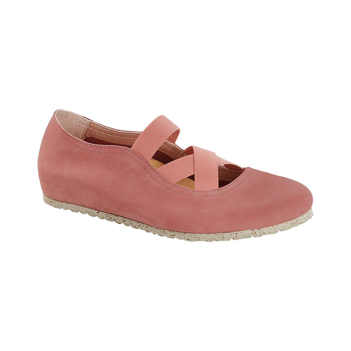 Birkenstock Unisex Santa Ana Nubuck Leather Rose Old Rose