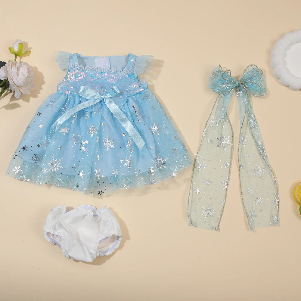Doll Clothes Reborn Baby Dolls Clothes Dress For 55cm Reborn Doll DIY Handmade Princess Dress Dolls Accessories Kid Toy Gifts