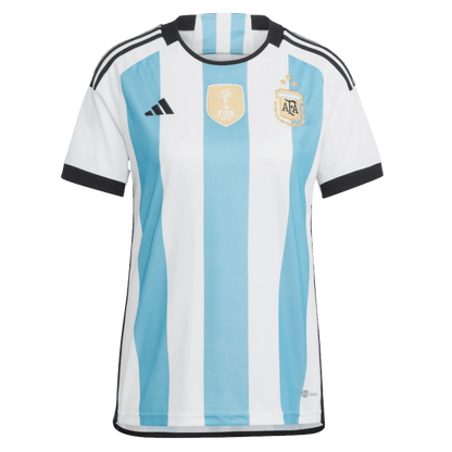 Adidas Argentina 2022 Womens 3-Star Winners Home Jersey