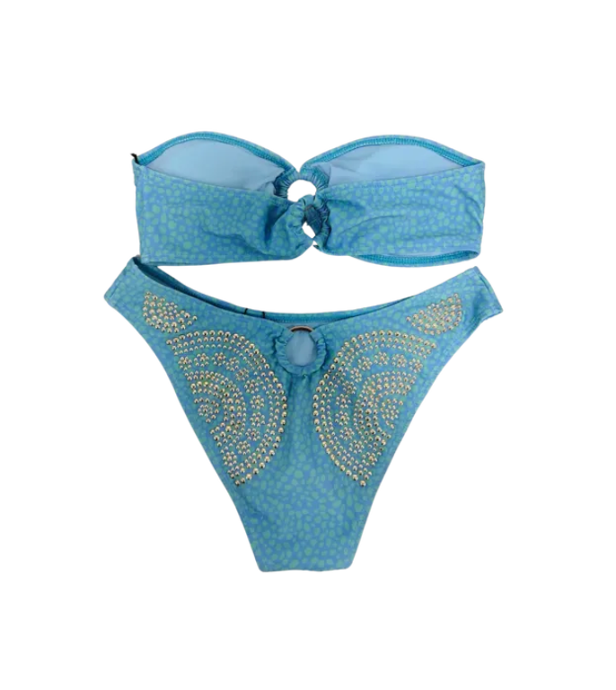 Christian Audigier Studded 2 Piece Bandeau CA-10216