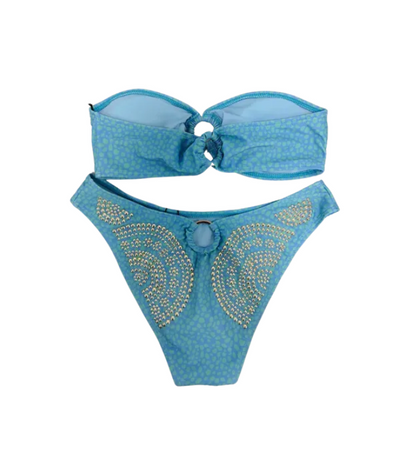 Christian Audigier Studded 2 Piece Bandeau CA-10216