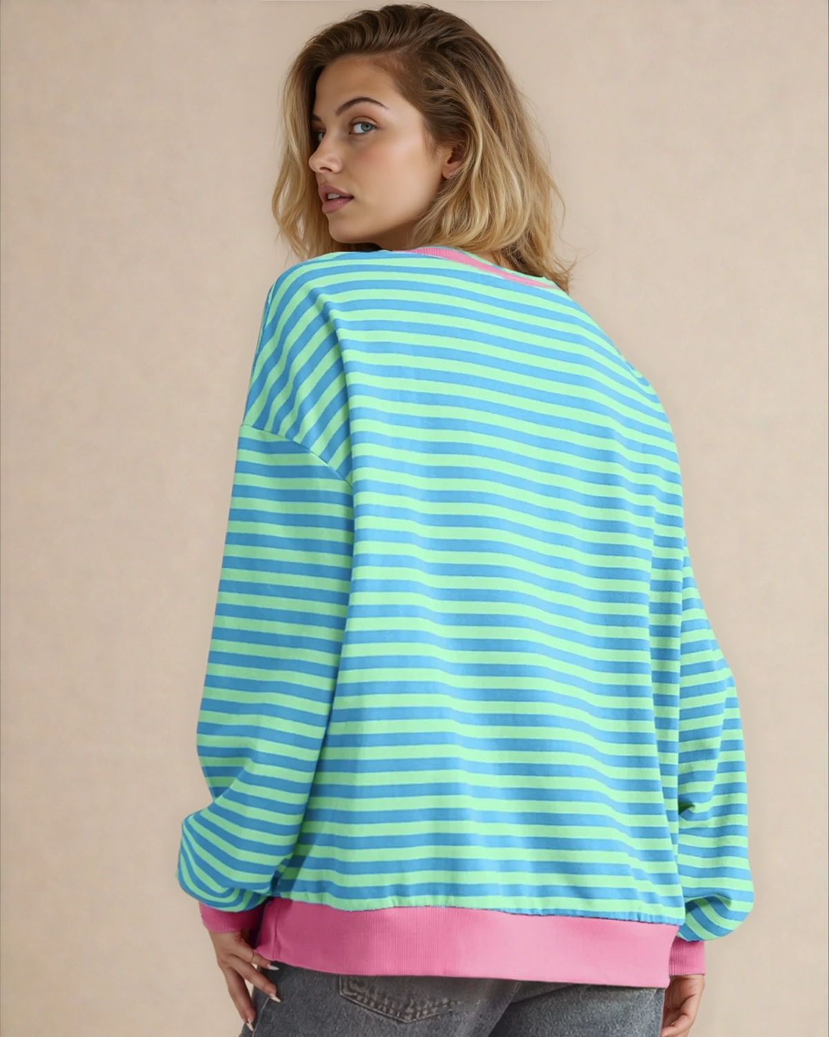 Cameron Oversized Pullover - Blue