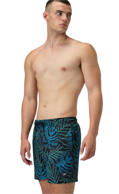 Speedo Men's Print Redondo Edge Volley 16" - Anthracite - FINAL SALE
