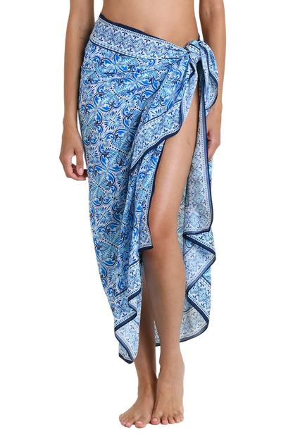 La Blanca Pareo Wrap Cover Up Sarong - Costa Azul