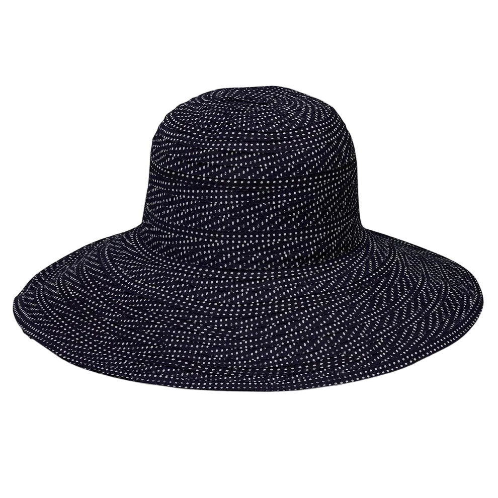 Wallaroo Scrunchie Hat - Black/White Dots