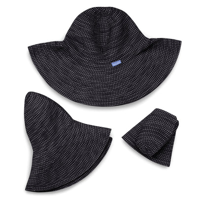 Wallaroo Scrunchie Hat - Black/White Dots