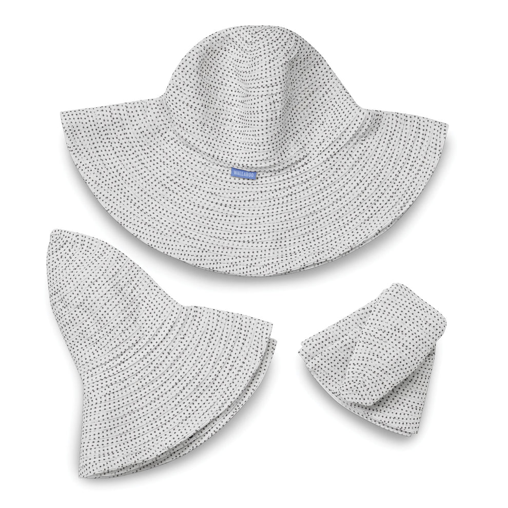 Wallaroo Scrunchie Hat - White/Black Dots